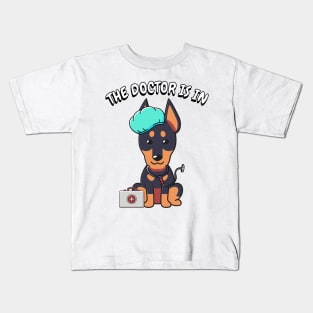 Cute Guard dog is a doctor Kids T-Shirt
